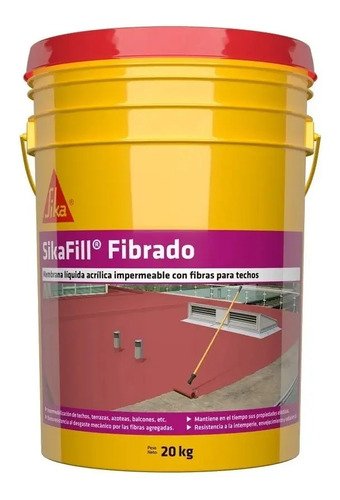 Sikafill Fibrado Impermeabilizante Membrana Liq 20 Kilos Color Blanco
